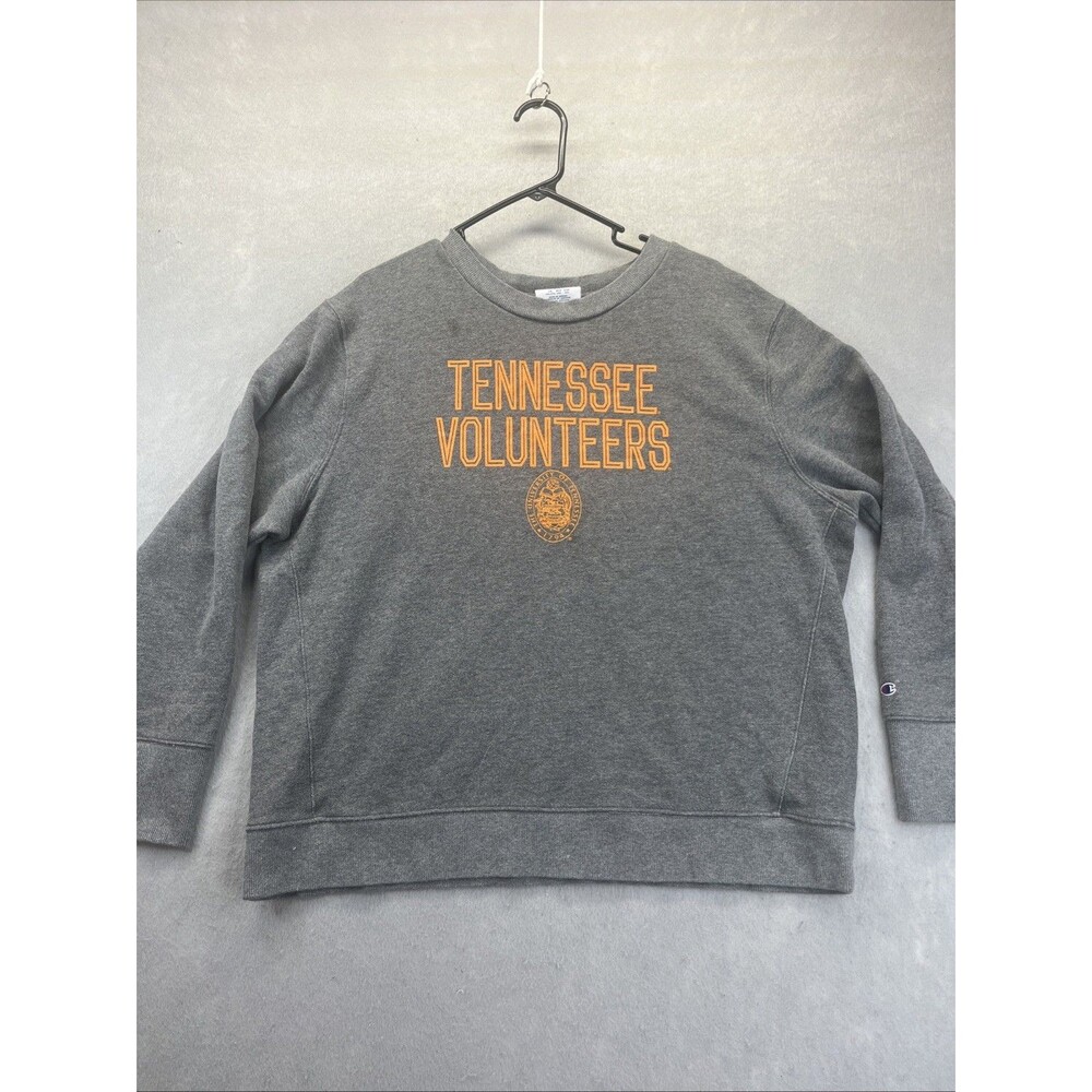 Tennessee Vols Sweatshirt Womens 2XL Gray Orange Champion UT Volunteers